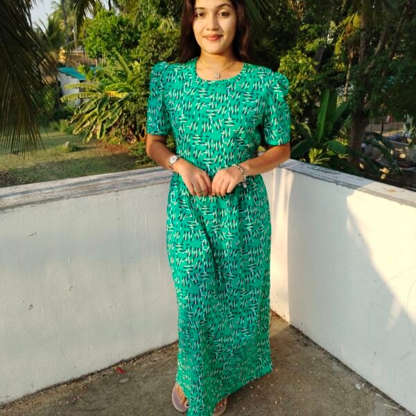 Green Stripes Printed Full length Maternity Loungewears