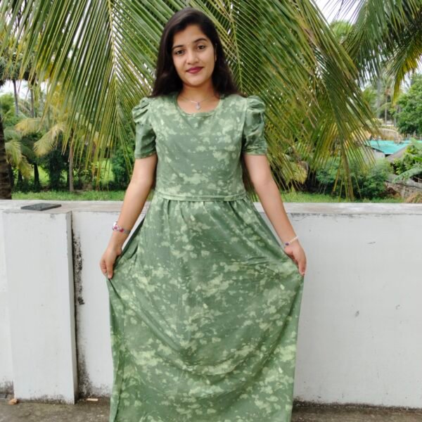 Green tie and dye Printed Zipless Full length Maternity Loungewears