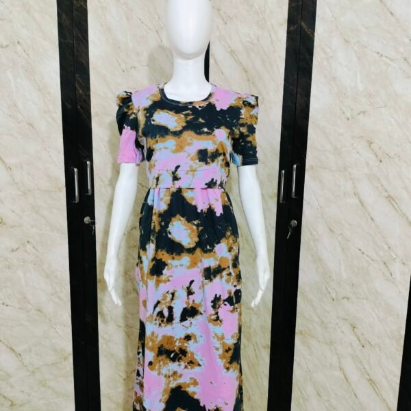 Pink Tye dye Printed Full length Maternity Loungewear