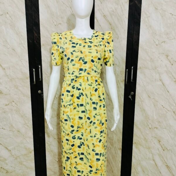 Lime yellow Printed Full length Maternity Loungewear