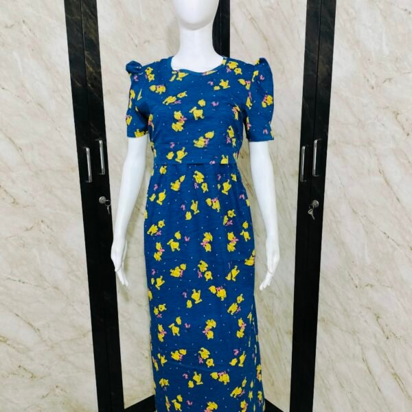 Ink Blue Pooh Winnie Printed Full length Maternity Loungewear