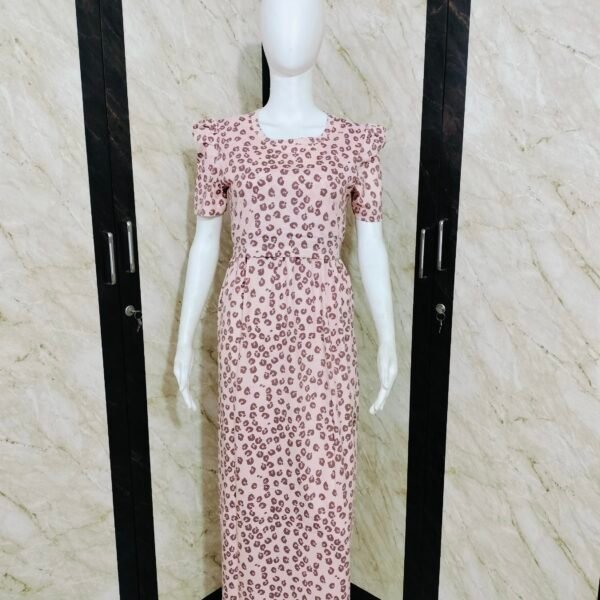 Peach Dot Zipless Full length Maternity Loungewears