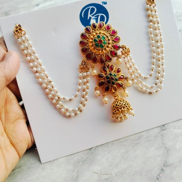 Antique Lakshmi Jada Billa with Earchain