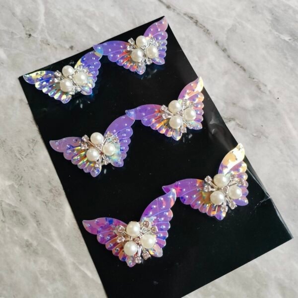 Crystal Multicolour Butterfly Velcro Pins