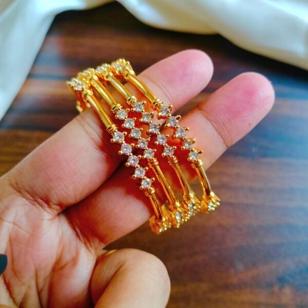 Diamond Replica Bangles (Set of 4)
