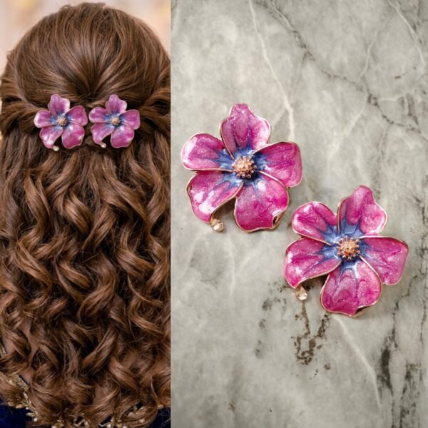 Metallic Hair Clip- Pink