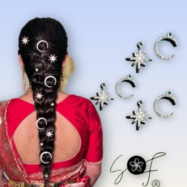 Moon & Star Hair Accessory (Set of 10 pc)