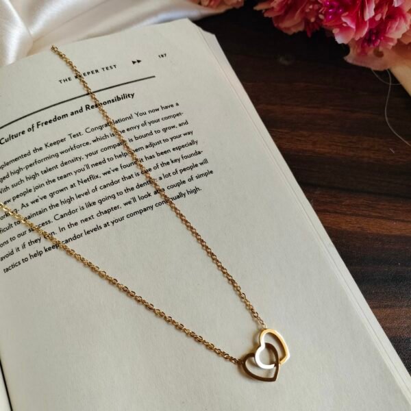 Double Heart Anti-Tarnish Pendant