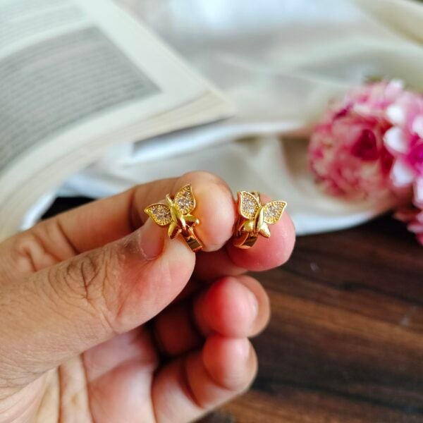 Butterfly Loop Anti-Tarnish Earrings