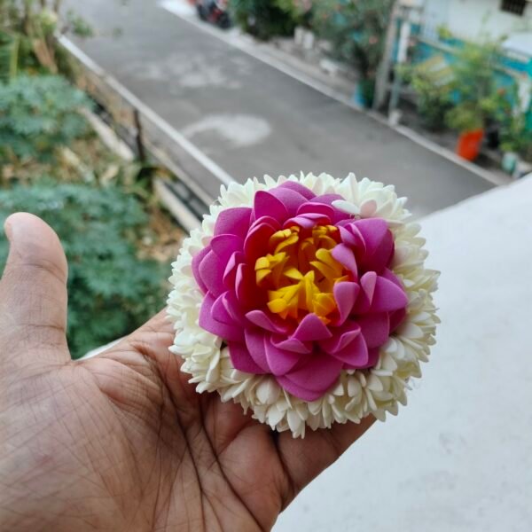 Trending Lotus With Mullai Hair clip(Dispatch time 4-5 working days)