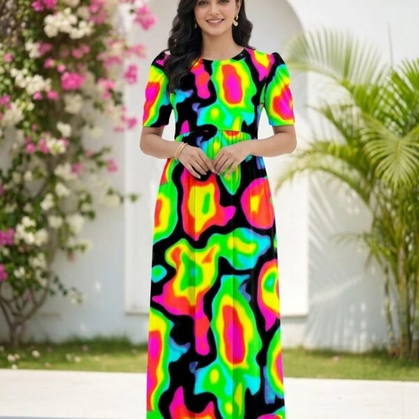 Multicolored Print Zipless Full length Maternity Loungewear