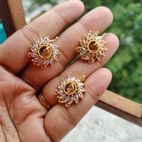 Golden peacock Hair Pins ( Set of 5 Pins)