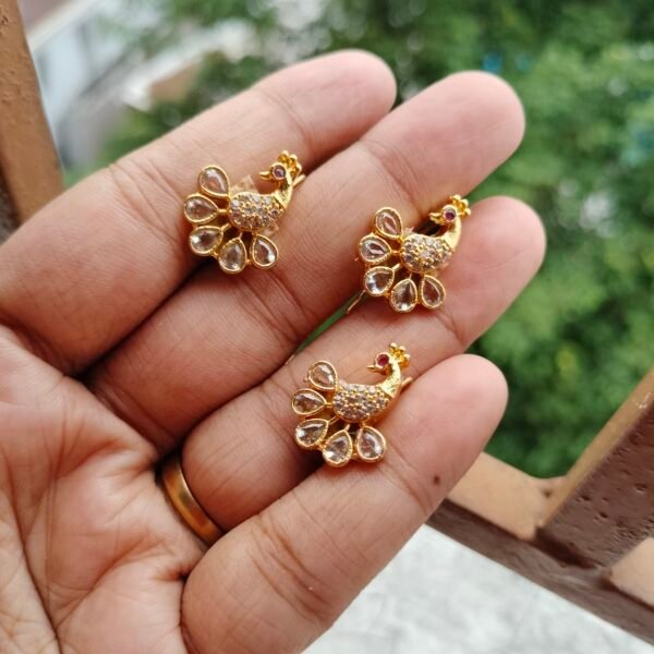 Gold-Plated Peacock Hair Pins(Set of 5 Pins)