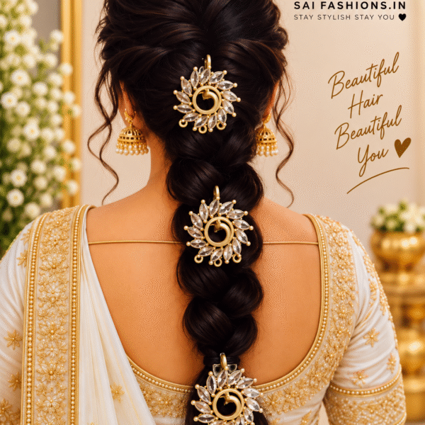 Golden peacock Hair Pins ( Set of 5 Pins)