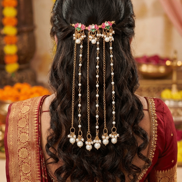 3 Lotus Pearl Hanging Brooch
