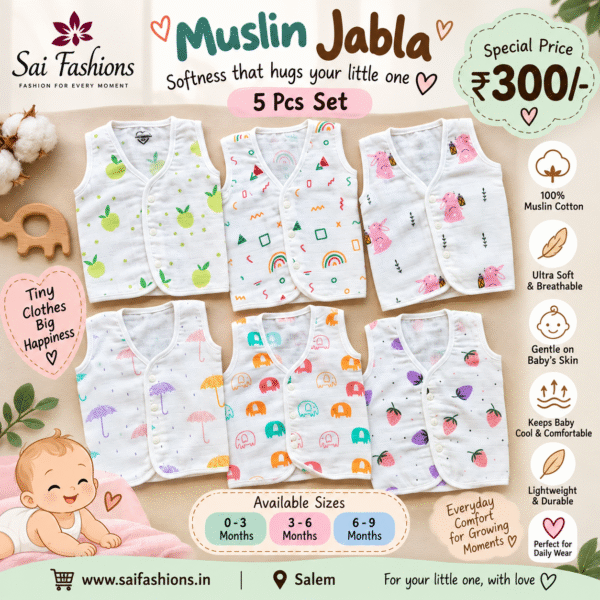 ​Premium Muslin Jablas (Set of 5)