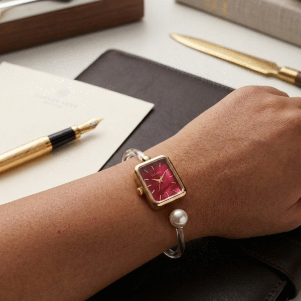Gold & Pearl Open- Red