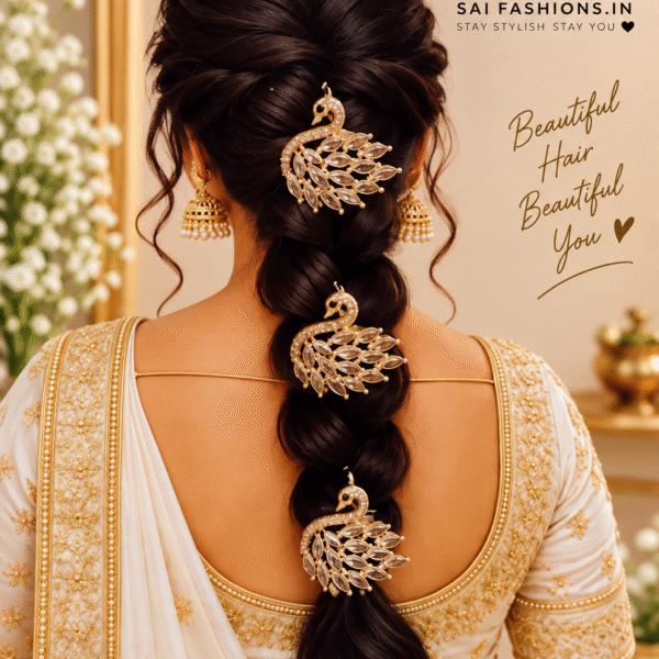 Golden Swan Hair Pins ( Set of 5 Pins)