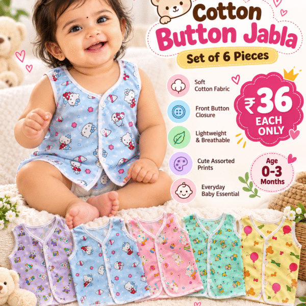 Cotton Button Jabla – Set of 6 Pieces